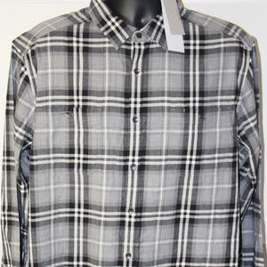 NWT Kenneth Cole Reaction Button Front Shirt Sz L